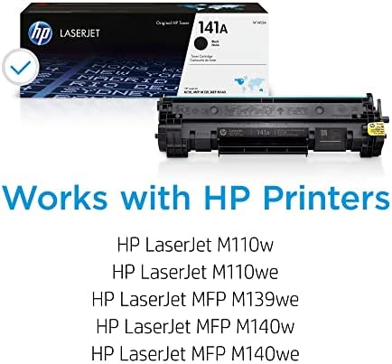 מחסנית טונר שחורה מקורית HP 141A | עובד עם סדרת HP Laserjet M110, HP Laserjet MFP M139, M140 Series